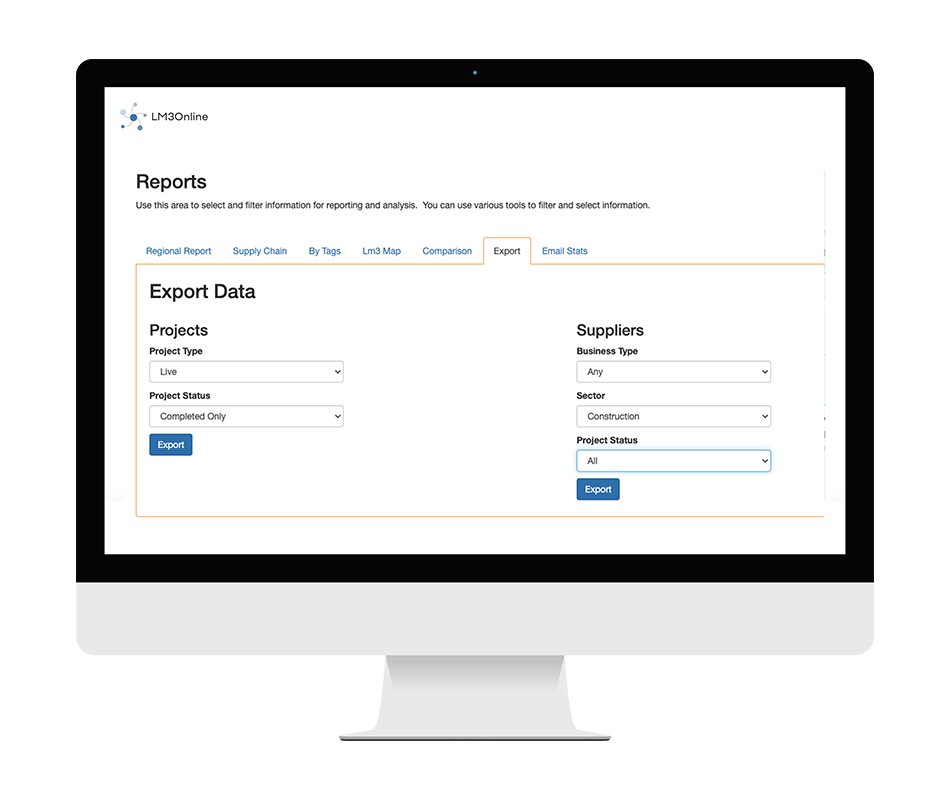 Export and sort all of your data for further analysis